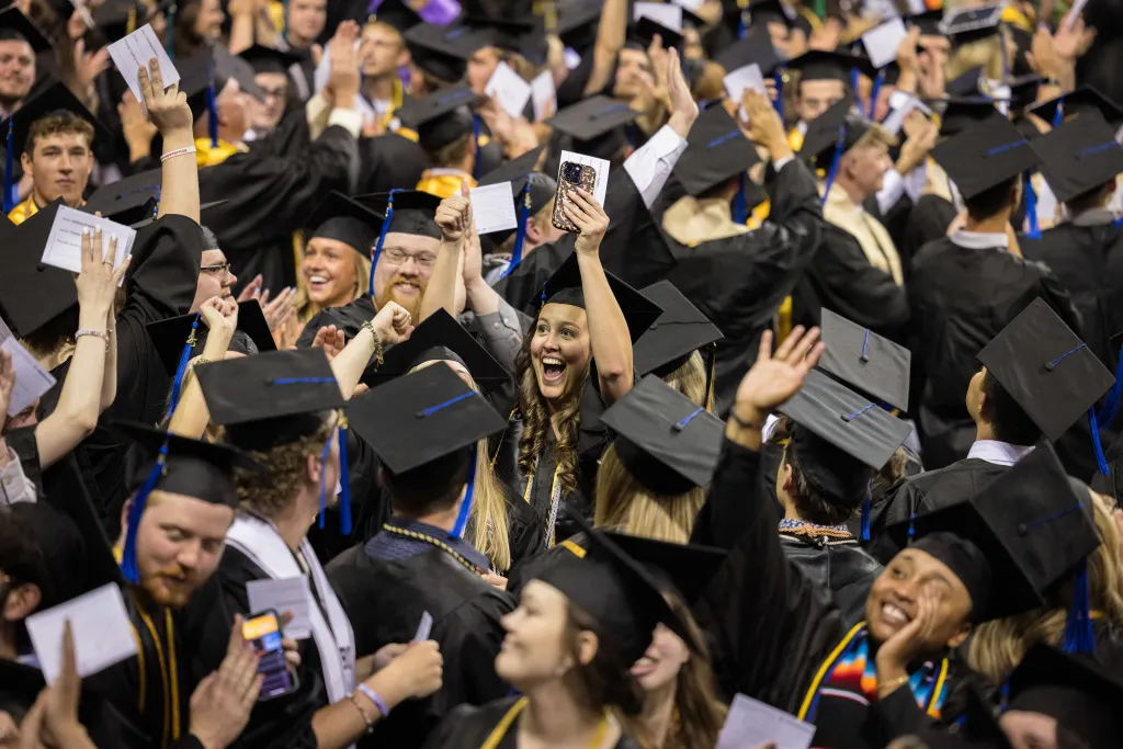 Students graduating at UCCS